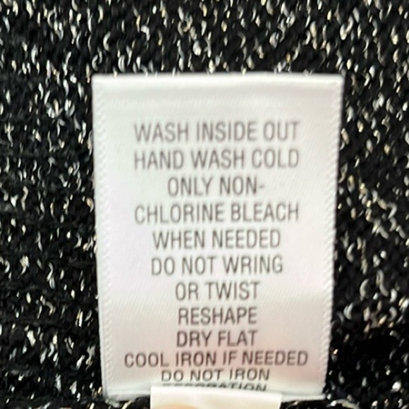 🆕 Dana Buchman Women’s Cardigan Sweater Size Small Black Sequins - Picture 8 of 8